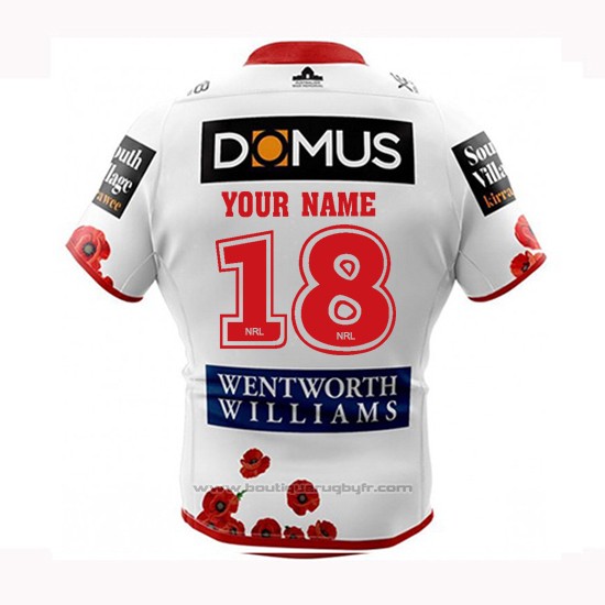 Maillot St George Illawarra Dragons Rugby 2018-2019 Commemorative Font02